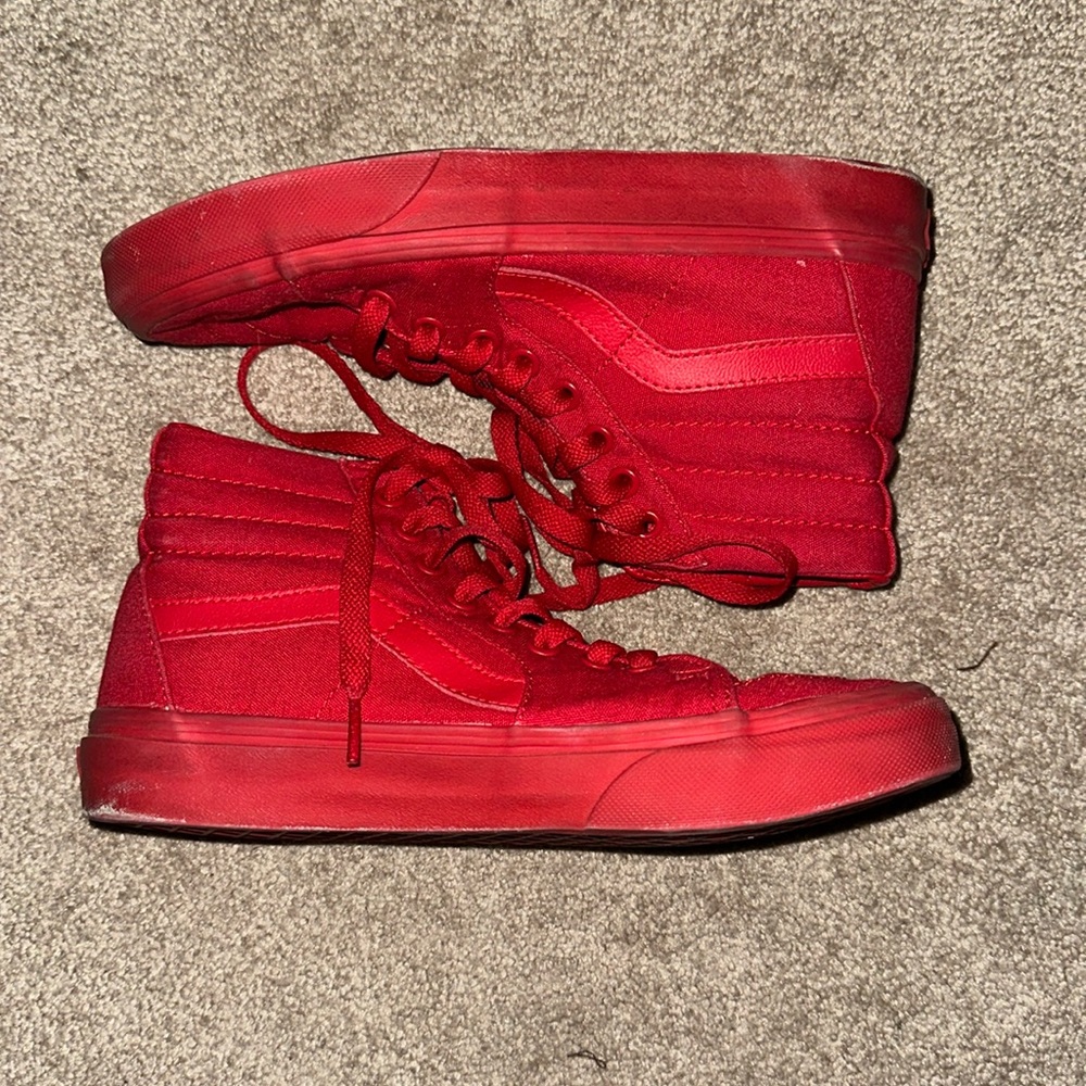 Red Hi-Top Vans